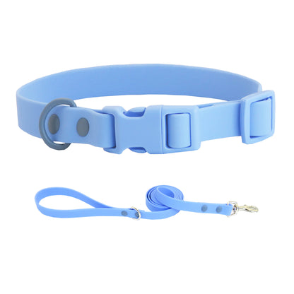 Cross-Border Pet Collar Waterproof Pvc Stain-Resistant Soft Collar Pom Buckle Soft Rubber Coated Webbing Collar Ready for Sale