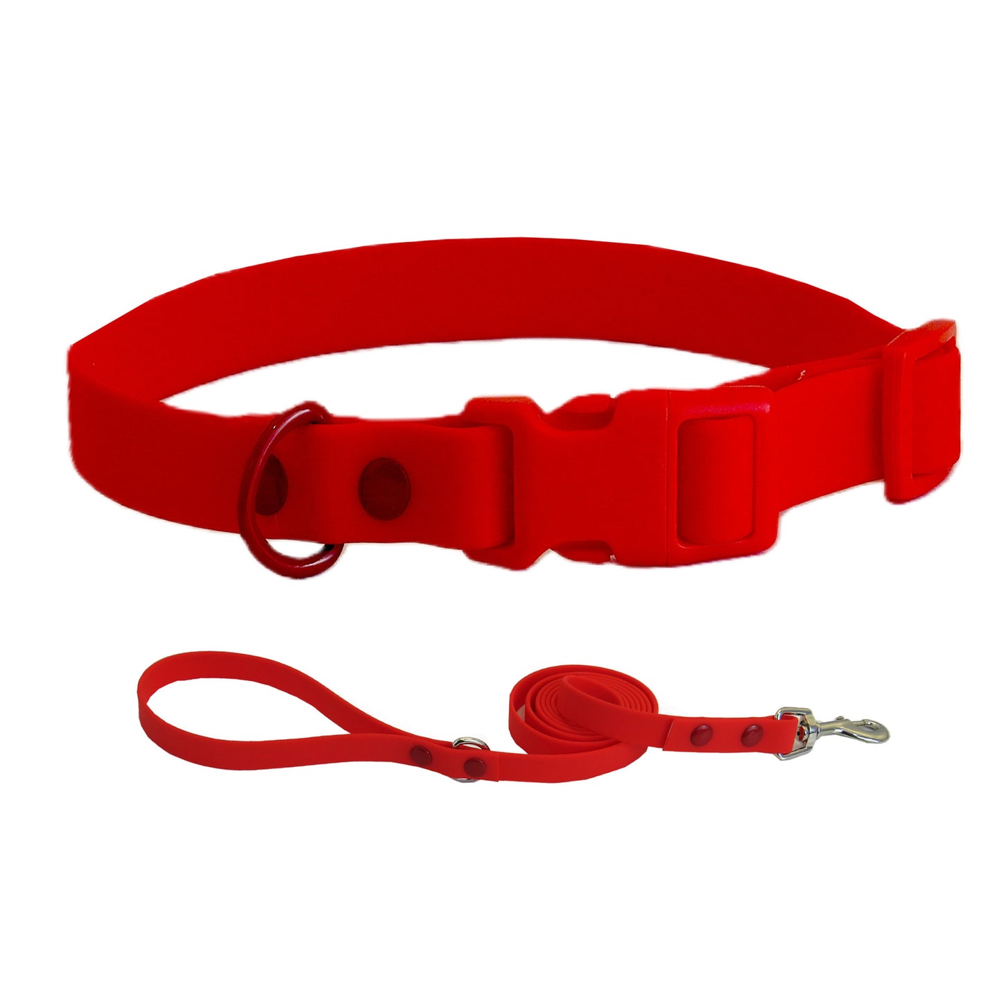 Cross-Border Pet Collar Waterproof Pvc Stain-Resistant Soft Collar Pom Buckle Soft Rubber Coated Webbing Collar Ready for Sale
