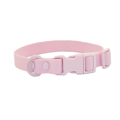 Cross-Border Pet Collar Waterproof Pvc Stain-Resistant Soft Collar Pom Buckle Soft Rubber Coated Webbing Collar Ready for Sale