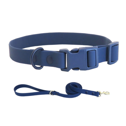Cross-Border Pet Collar Waterproof Pvc Stain-Resistant Soft Collar Pom Buckle Soft Rubber Coated Webbing Collar Ready for Sale