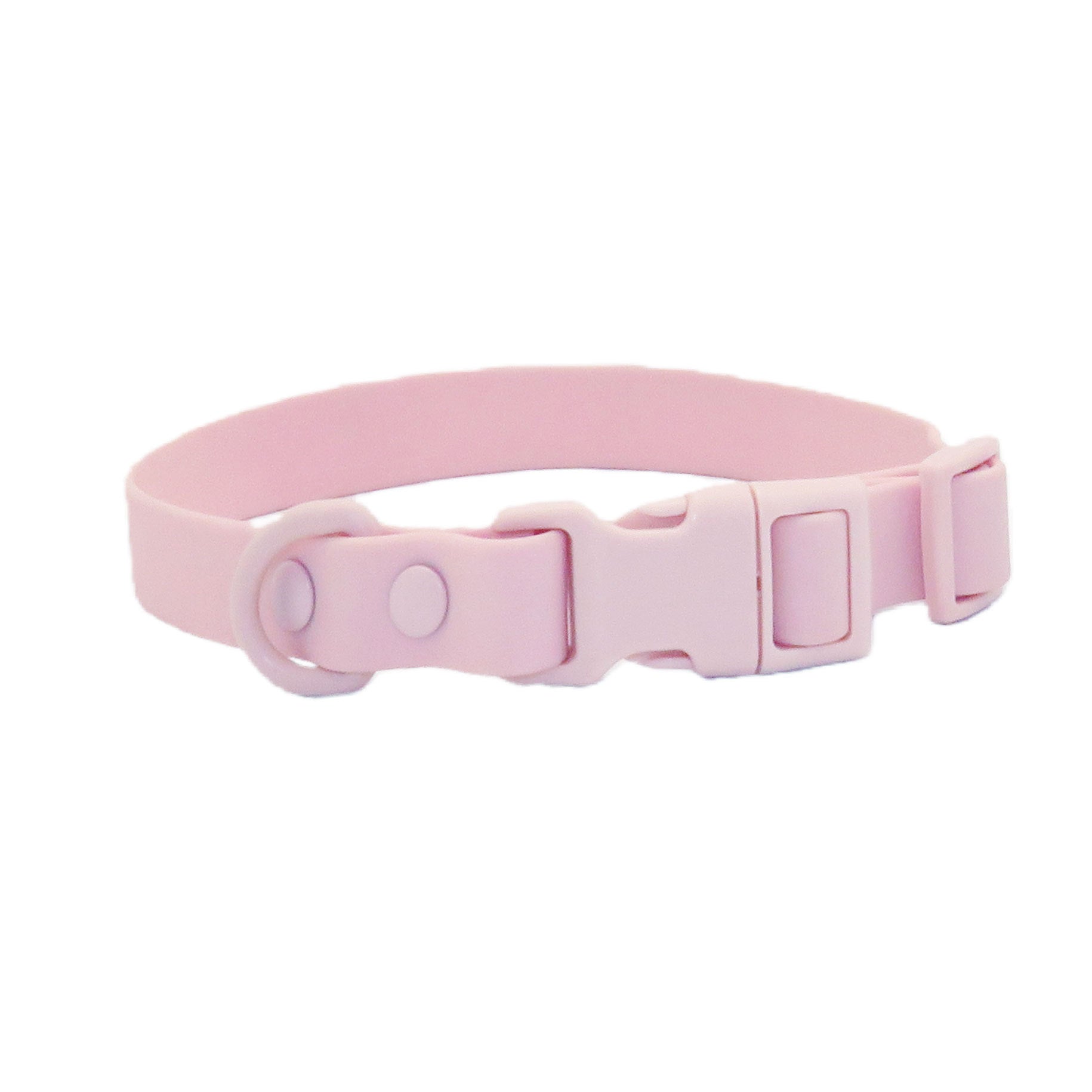 Cross-Border Pet Collar Waterproof Pvc Stain-Resistant Soft Collar Pom Buckle Soft Rubber Coated Webbing Collar Ready for Sale