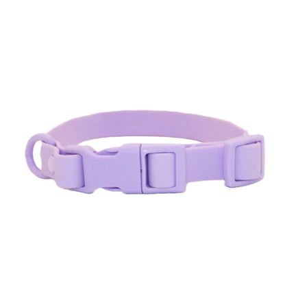Cross-Border Pet Collar Waterproof Pvc Stain-Resistant Soft Collar Pom Buckle Soft Rubber Coated Webbing Collar Ready for Sale