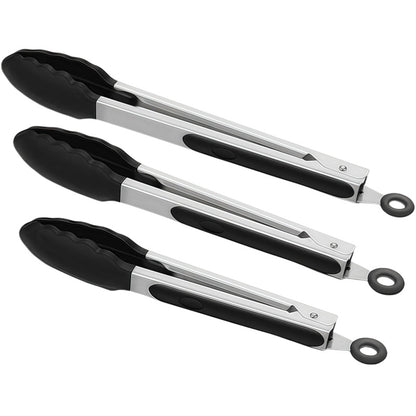 Cross-Border Silicone Clips, High Temperature Resistant Kitchen Anti-Scalding Barbecue Barbecue Clips, Food Clips, Household Stainless Steel Steak Clips