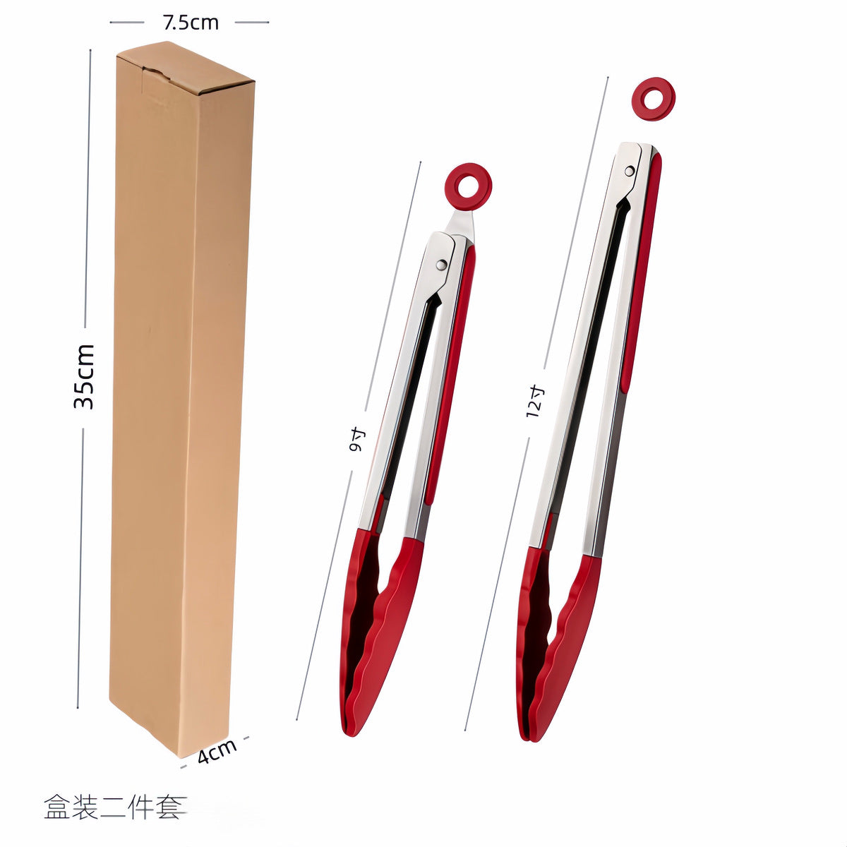 Cross-Border Silicone Clips, High Temperature Resistant Kitchen Anti-Scalding Barbecue Barbecue Clips, Food Clips, Household Stainless Steel Steak Clips
