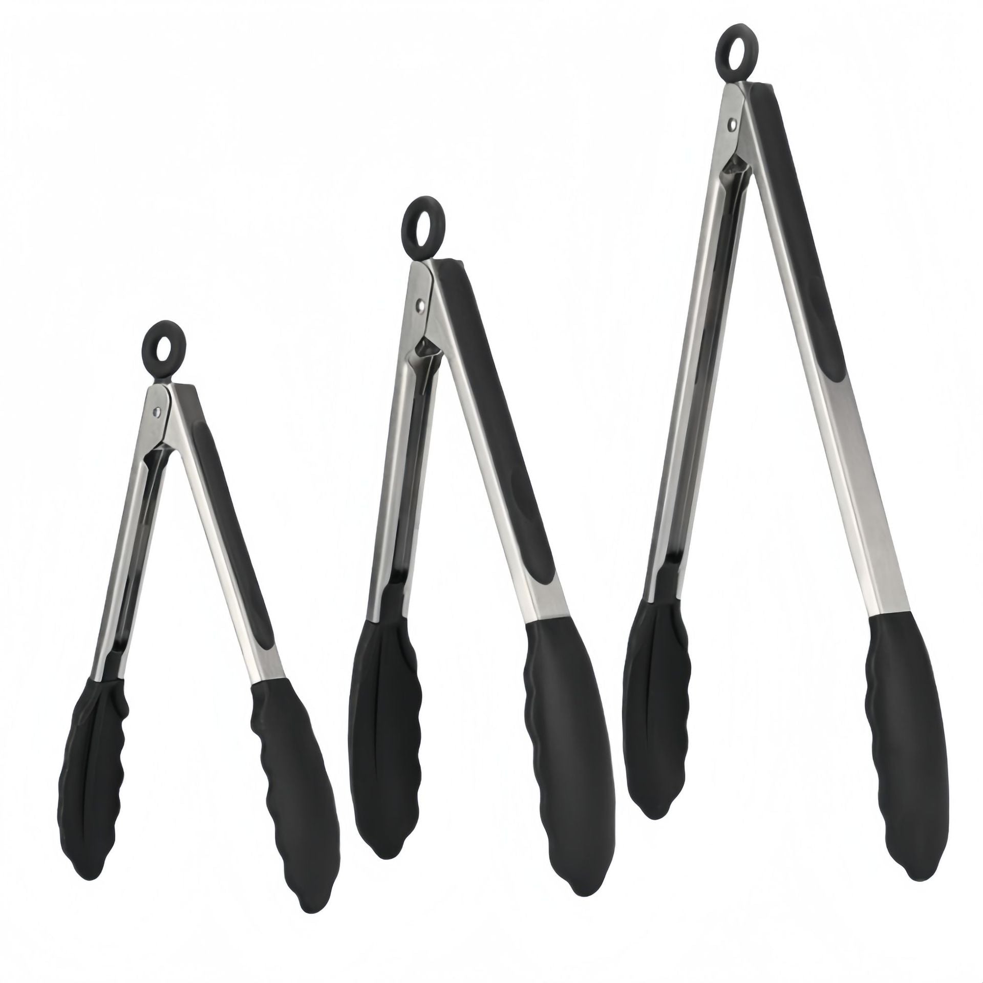 Cross-Border Silicone Clips, High Temperature Resistant Kitchen Anti-Scalding Barbecue Barbecue Clips, Food Clips, Household Stainless Steel Steak Clips