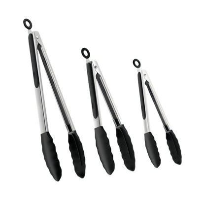 Cross-Border Silicone Clips, High Temperature Resistant Kitchen Anti-Scalding Barbecue Barbecue Clips, Food Clips, Household Stainless Steel Steak Clips