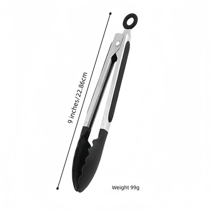 Cross-Border Silicone Clips, High Temperature Resistant Kitchen Anti-Scalding Barbecue Barbecue Clips, Food Clips, Household Stainless Steel Steak Clips
