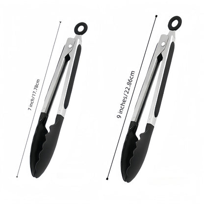 Cross-Border Silicone Clips, High Temperature Resistant Kitchen Anti-Scalding Barbecue Barbecue Clips, Food Clips, Household Stainless Steel Steak Clips
