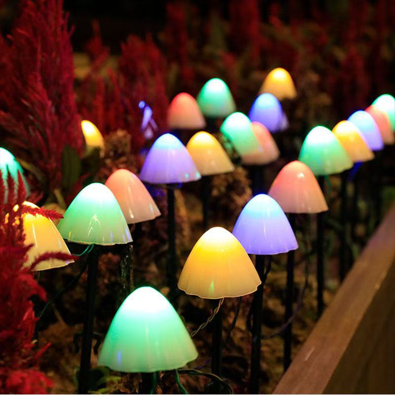 Cross-Border Solar Mushroom Lights Garden Lawn Courtyard Lights Outdoor Waterproof Camping Decorative Lights New Year Atmosphere