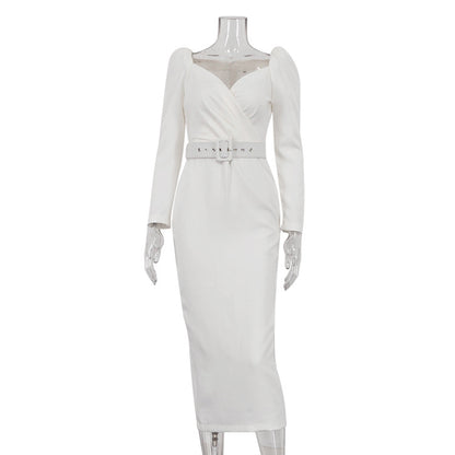 Cross Design Low-cut dress