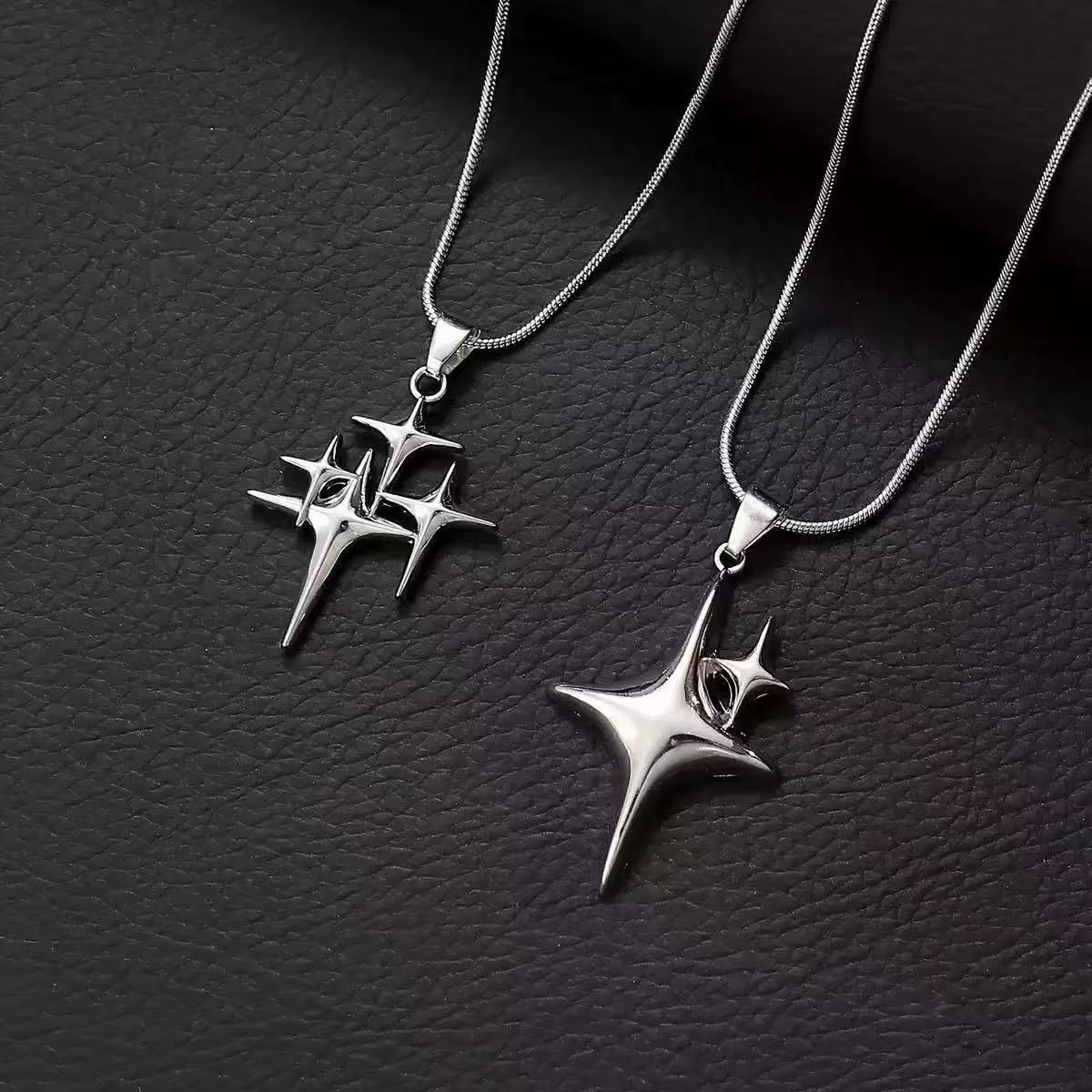 Cross Double Star Necklace
