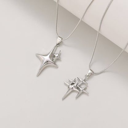 Cross Double Star Necklace