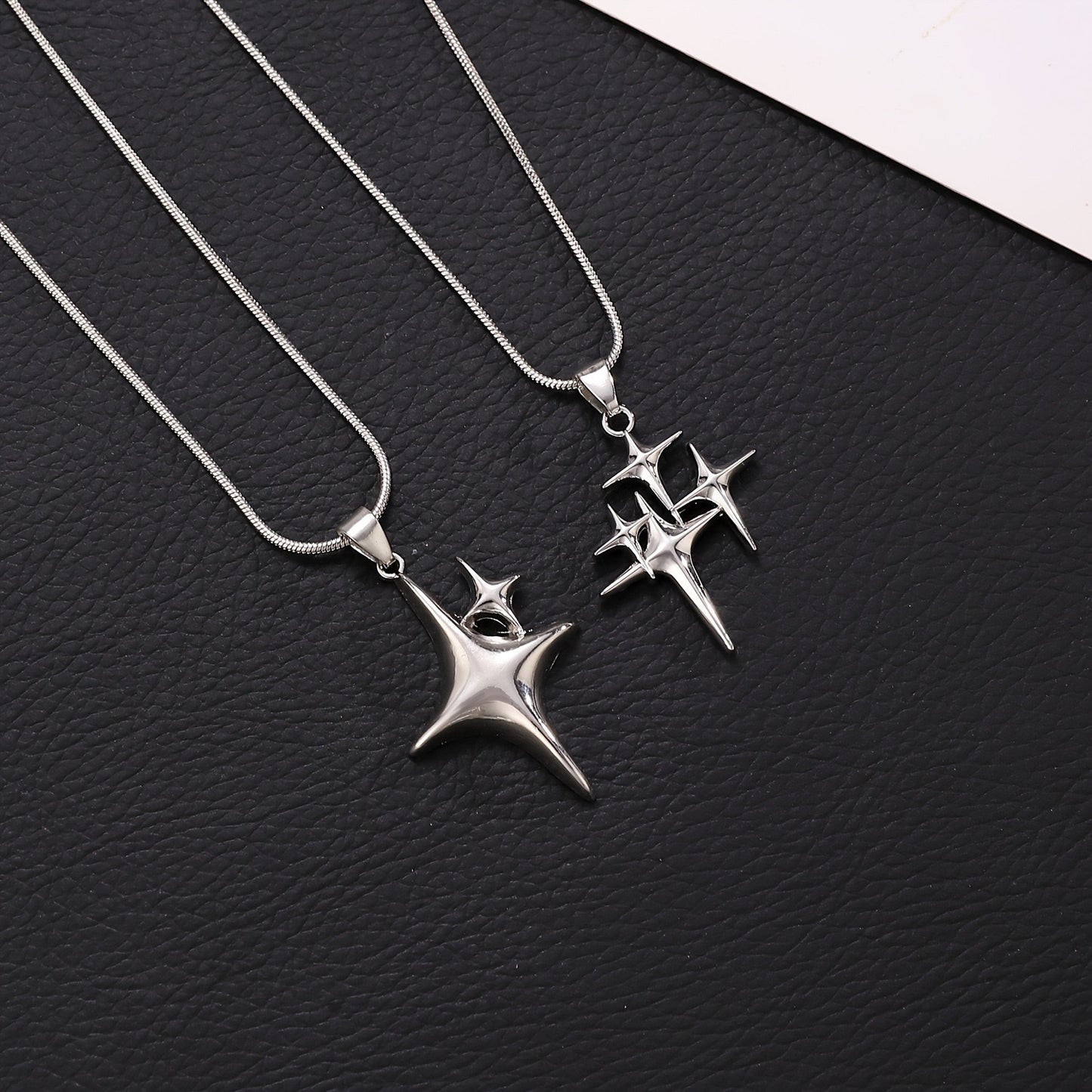 Cross Double Star Necklace