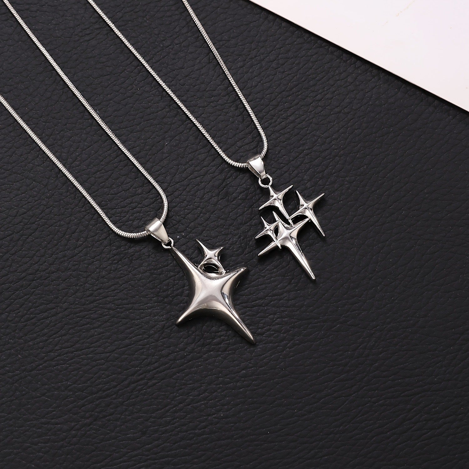 Cross Double Star Necklace