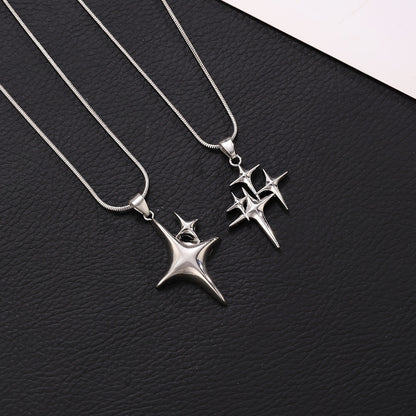 Cross Double Star Necklace