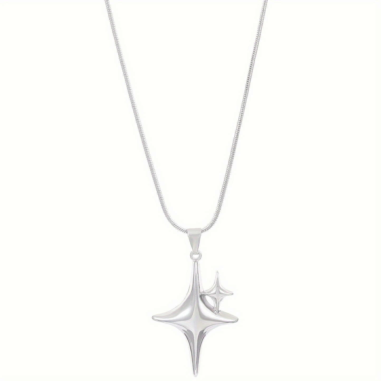 Cross Double Star Necklace