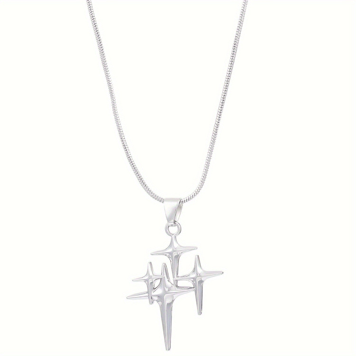 Cross Double Star Necklace