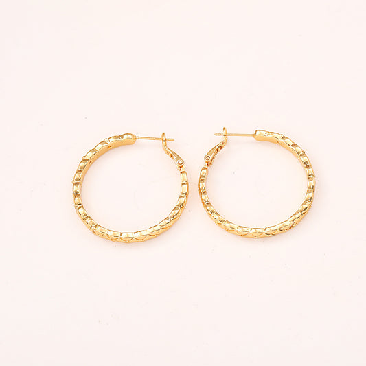Cross grain earrings