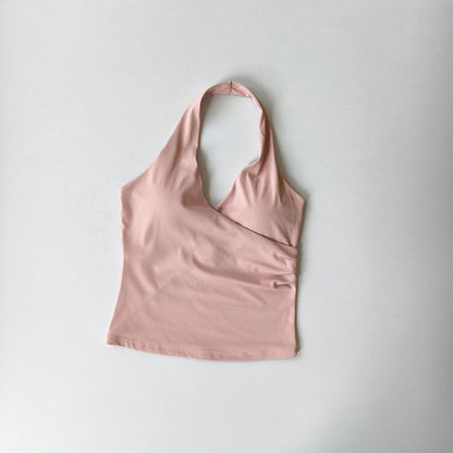 Cross Halter Sports Vest with Chest Pads