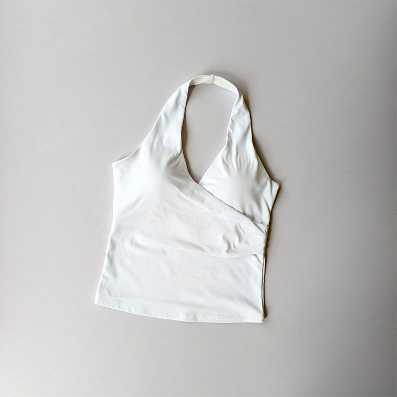 Cross Halter Sports Vest with Chest Pads