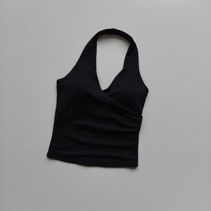 Cross Halter Sports Vest with Chest Pads