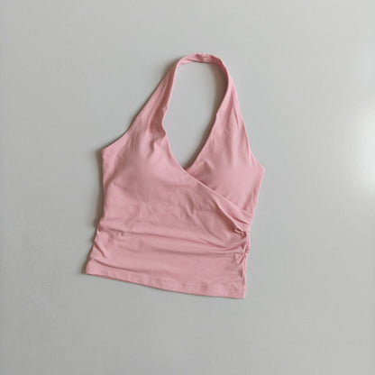 Cross Halter Sports Vest with Chest Pads