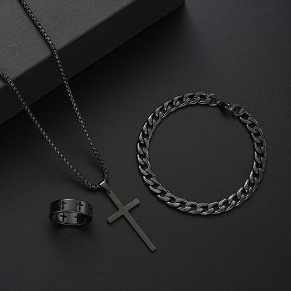 Cross necklace set of three pieces