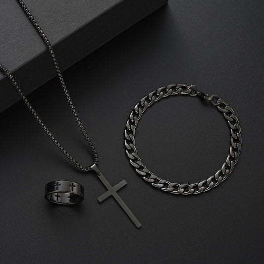 Cross necklace set of three pieces