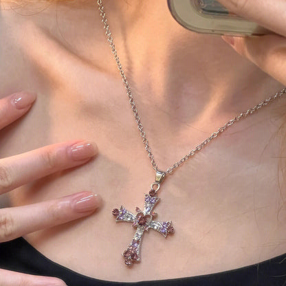 Cross necklace woman
