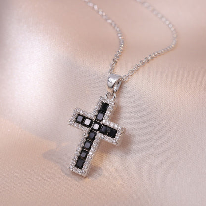 Cross Pendant Zircon Necklace for Women