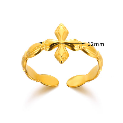 Cross Ring Double-Layer Ring