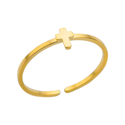 Cross Ring Double-Layer Ring