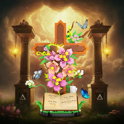 Cross-shaped building block toy decorative model
