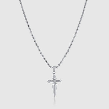 Cross-shaped couple necklace