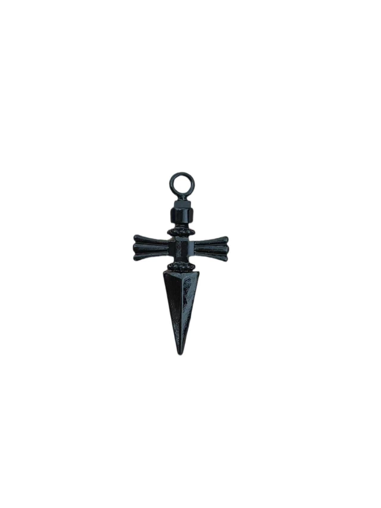 Cross-shaped couple necklace