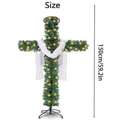 cross-shaped Easter Christmas tree