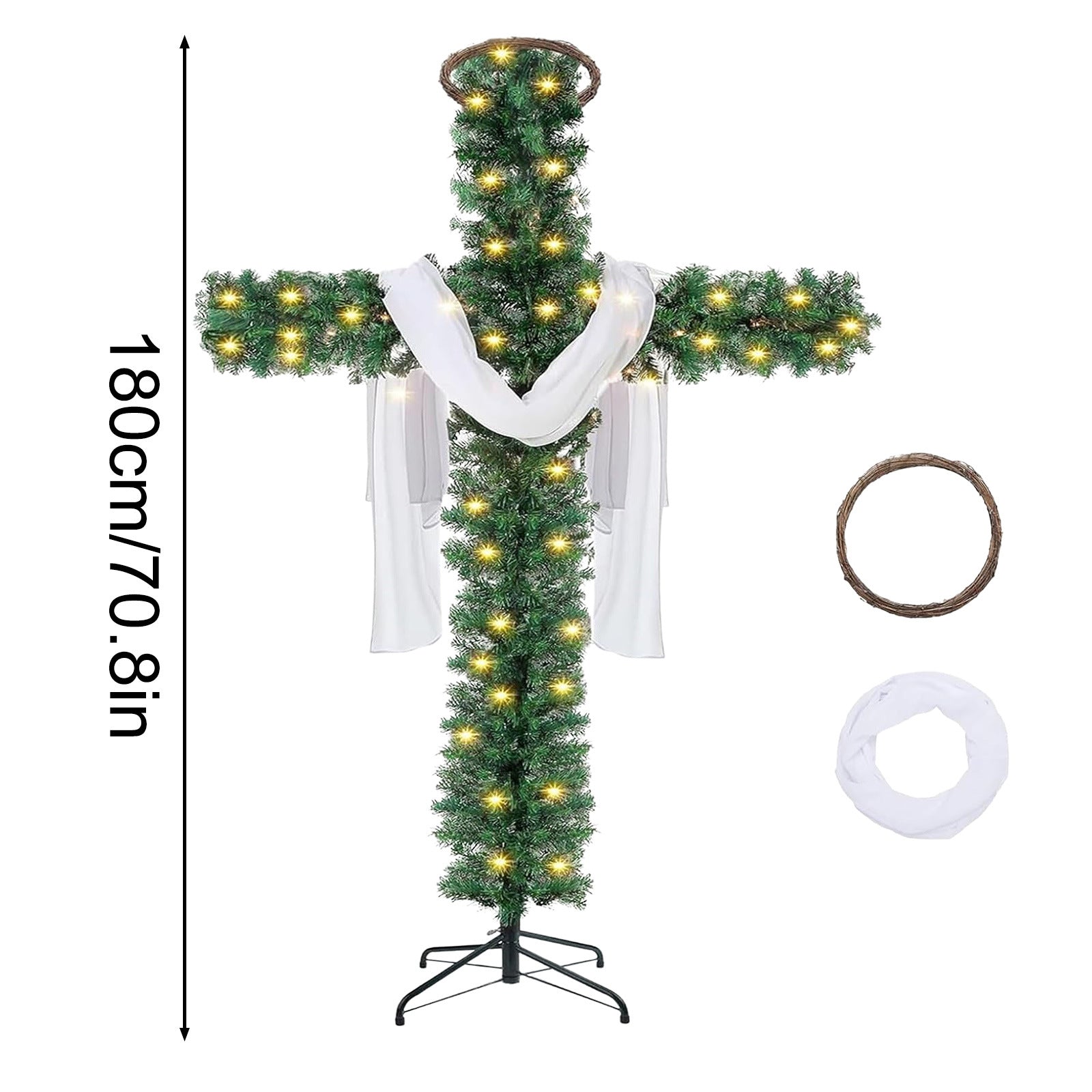 cross-shaped Easter Christmas tree