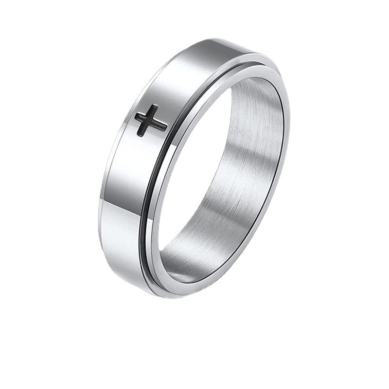 Cross-shaped rotating decompression ring