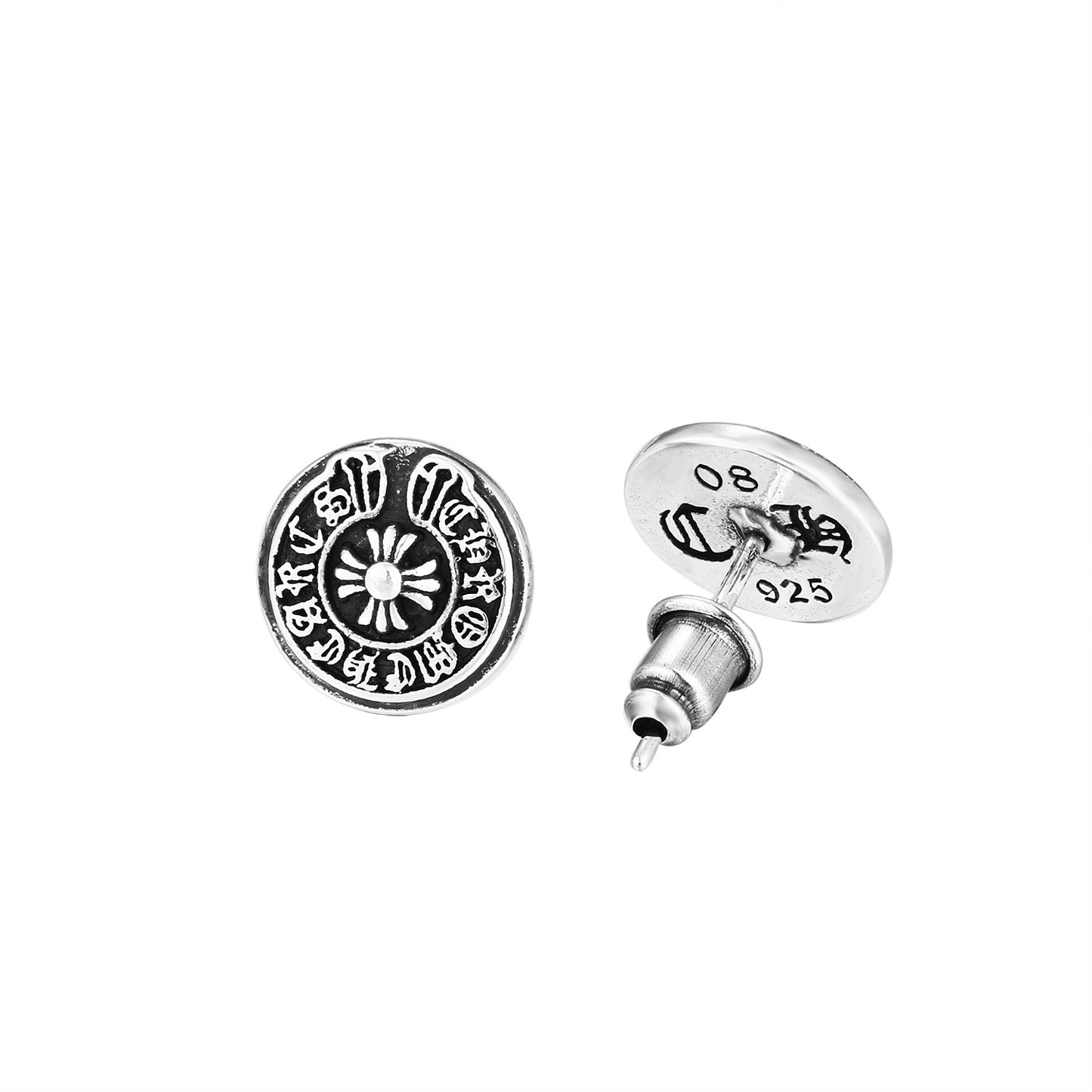 Cross-shaped stud earrings