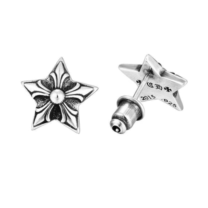 Cross-shaped stud earrings