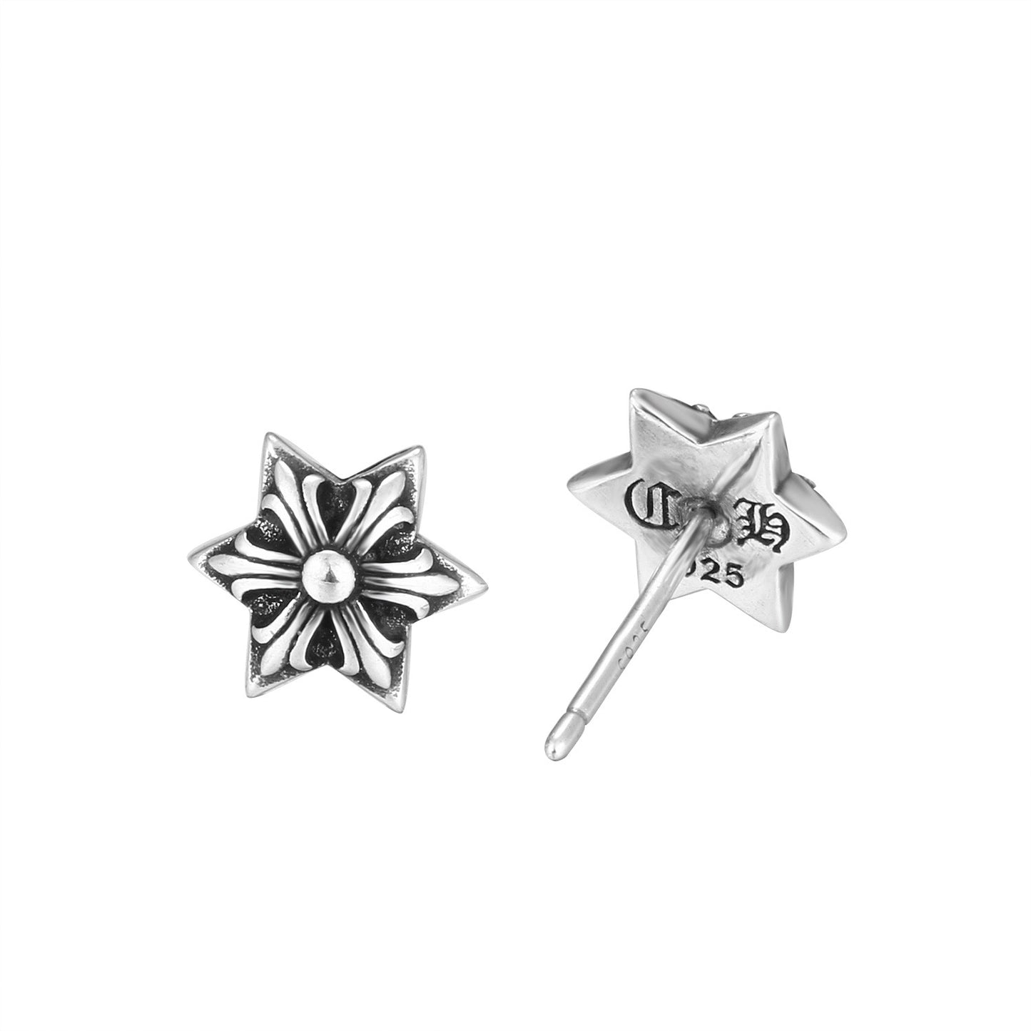 Cross-shaped stud earrings