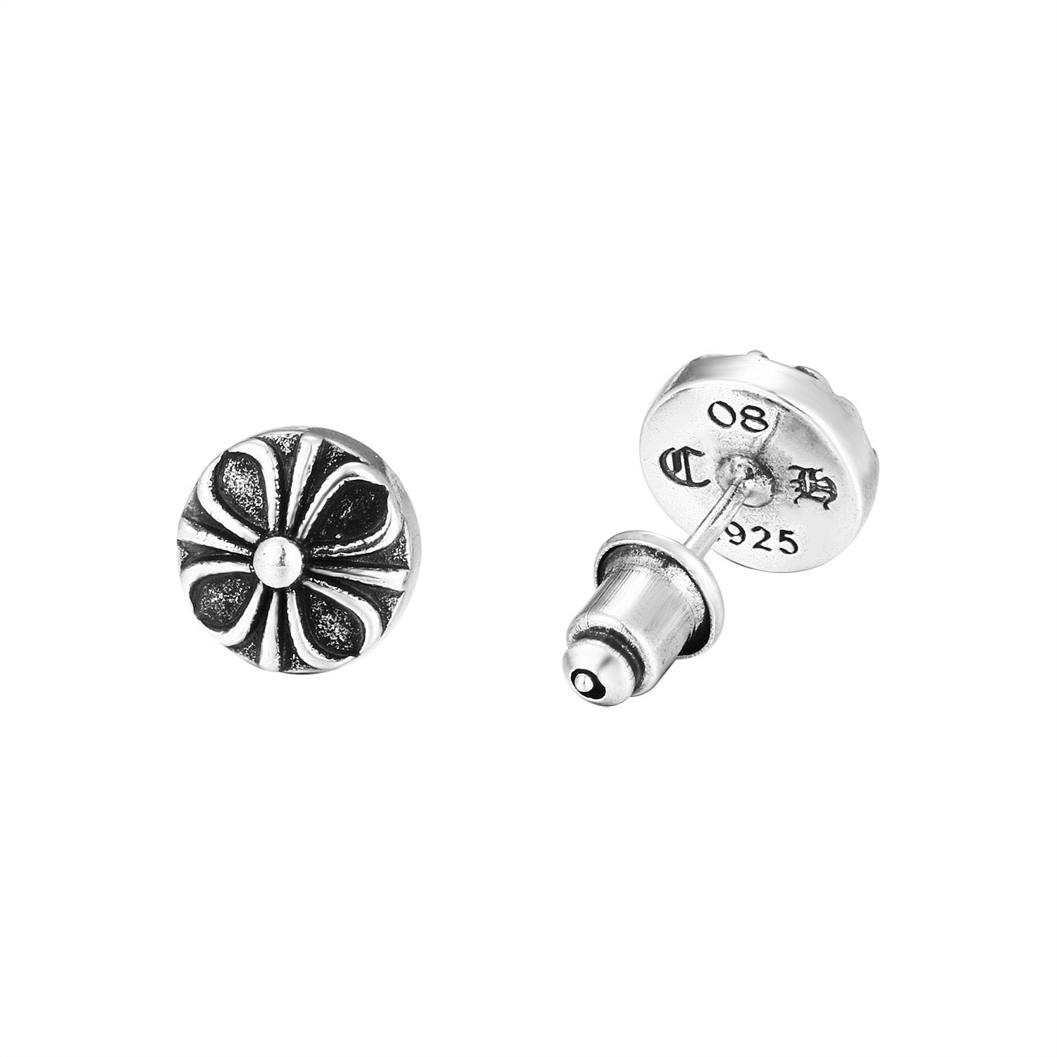 Cross-shaped stud earrings
