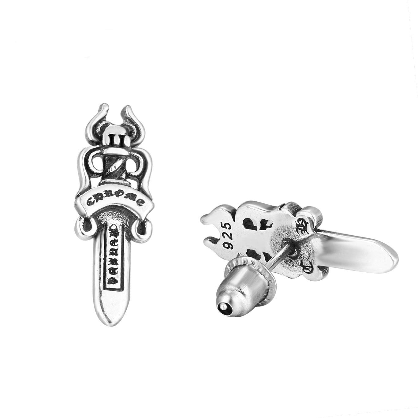 Cross-shaped stud earrings