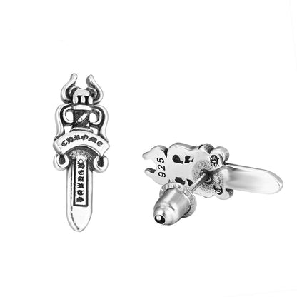 Cross-shaped stud earrings