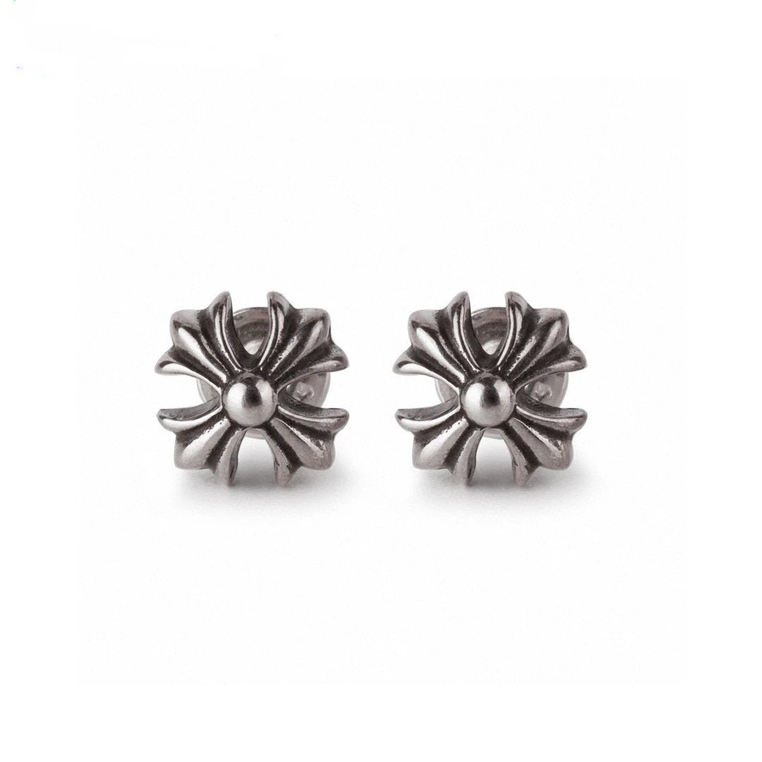 Cross-shaped stud earrings