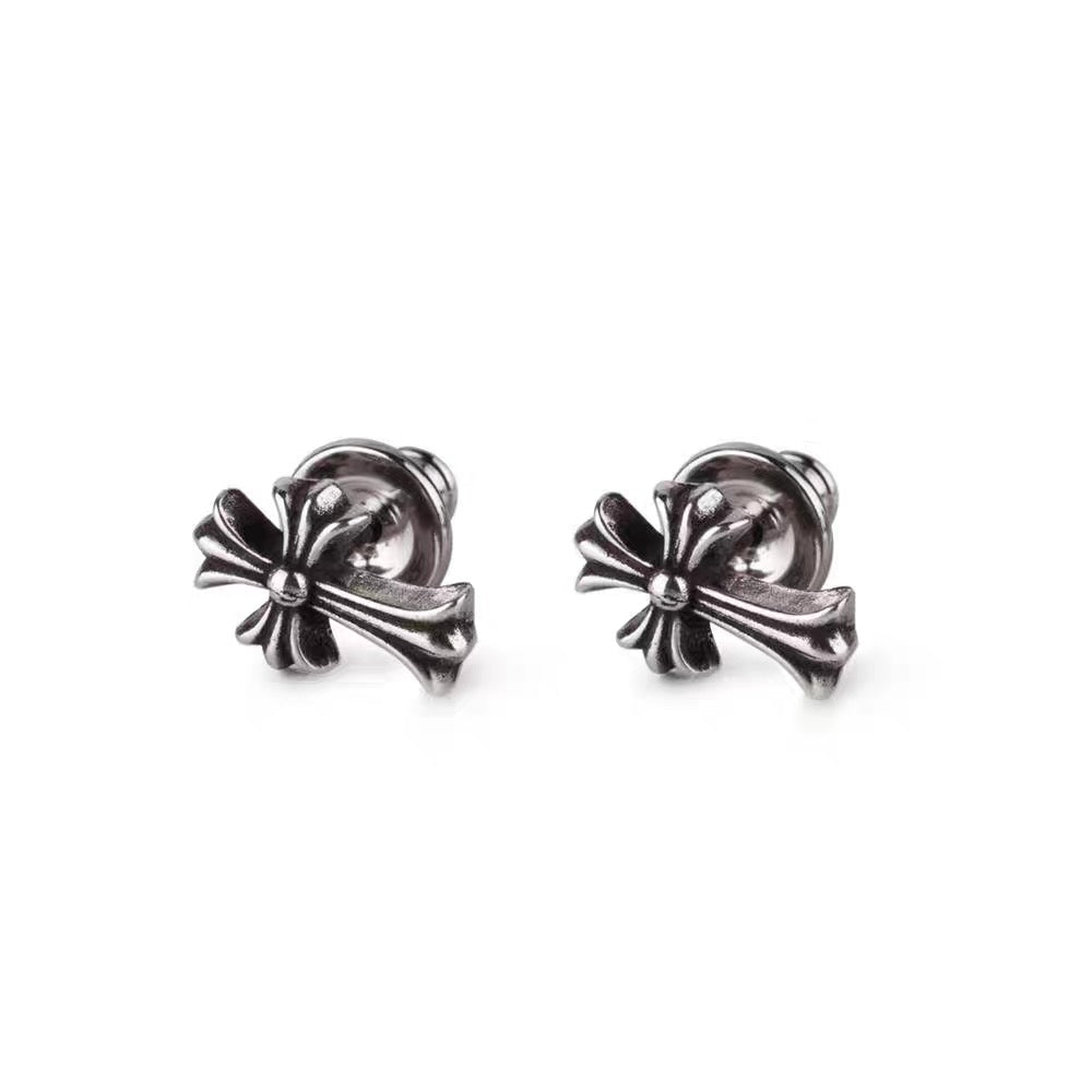 Cross-shaped stud earrings