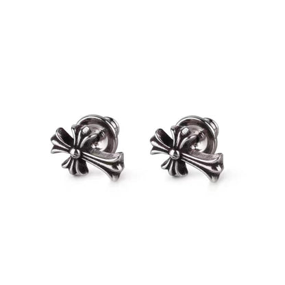 Cross-shaped stud earrings