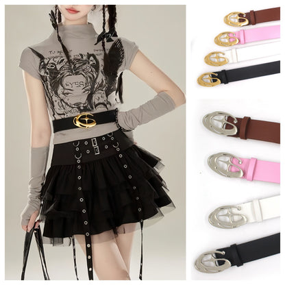 Cross-stitch buckle belt
