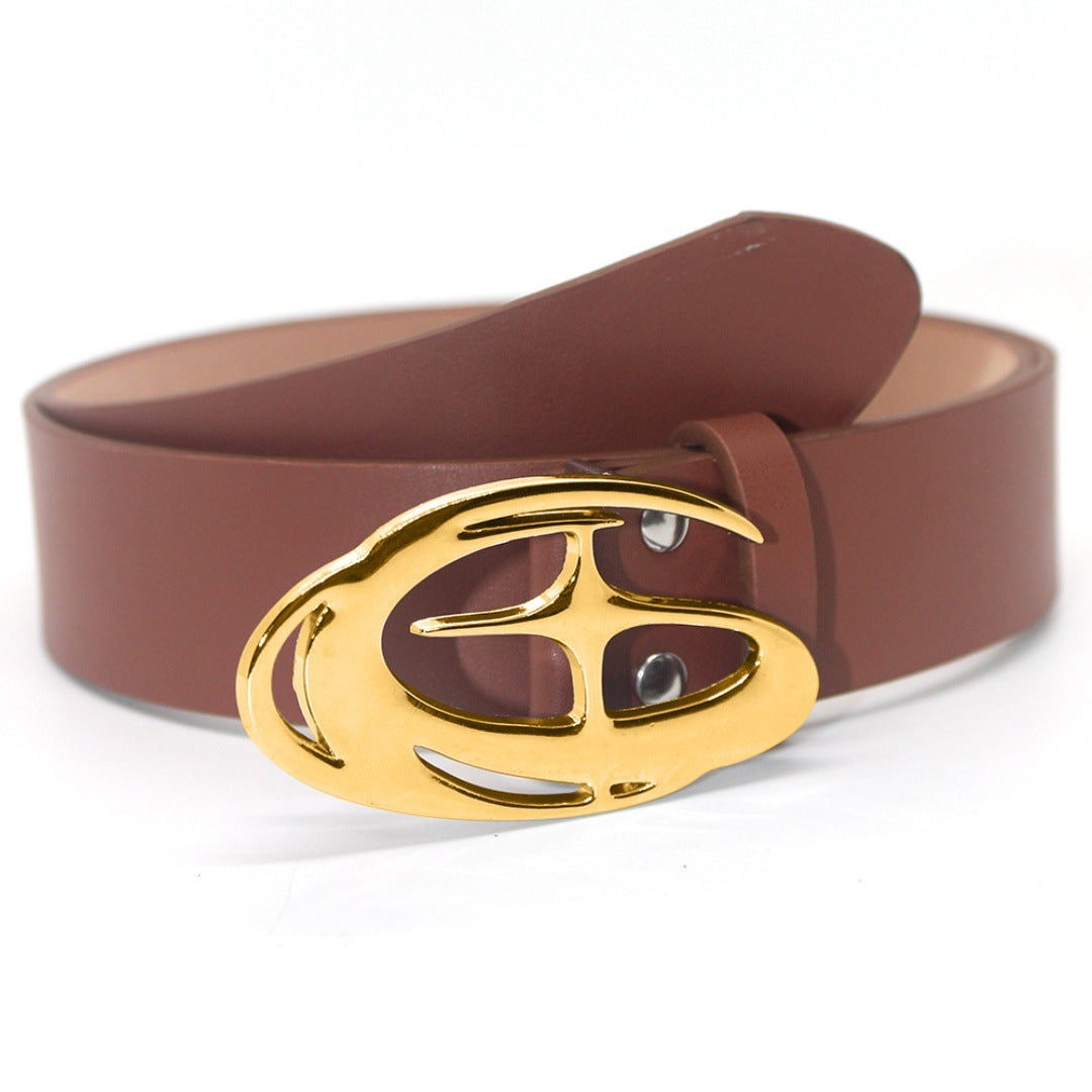 Cross-stitch buckle belt