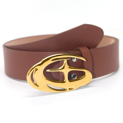 Cross-stitch buckle belt